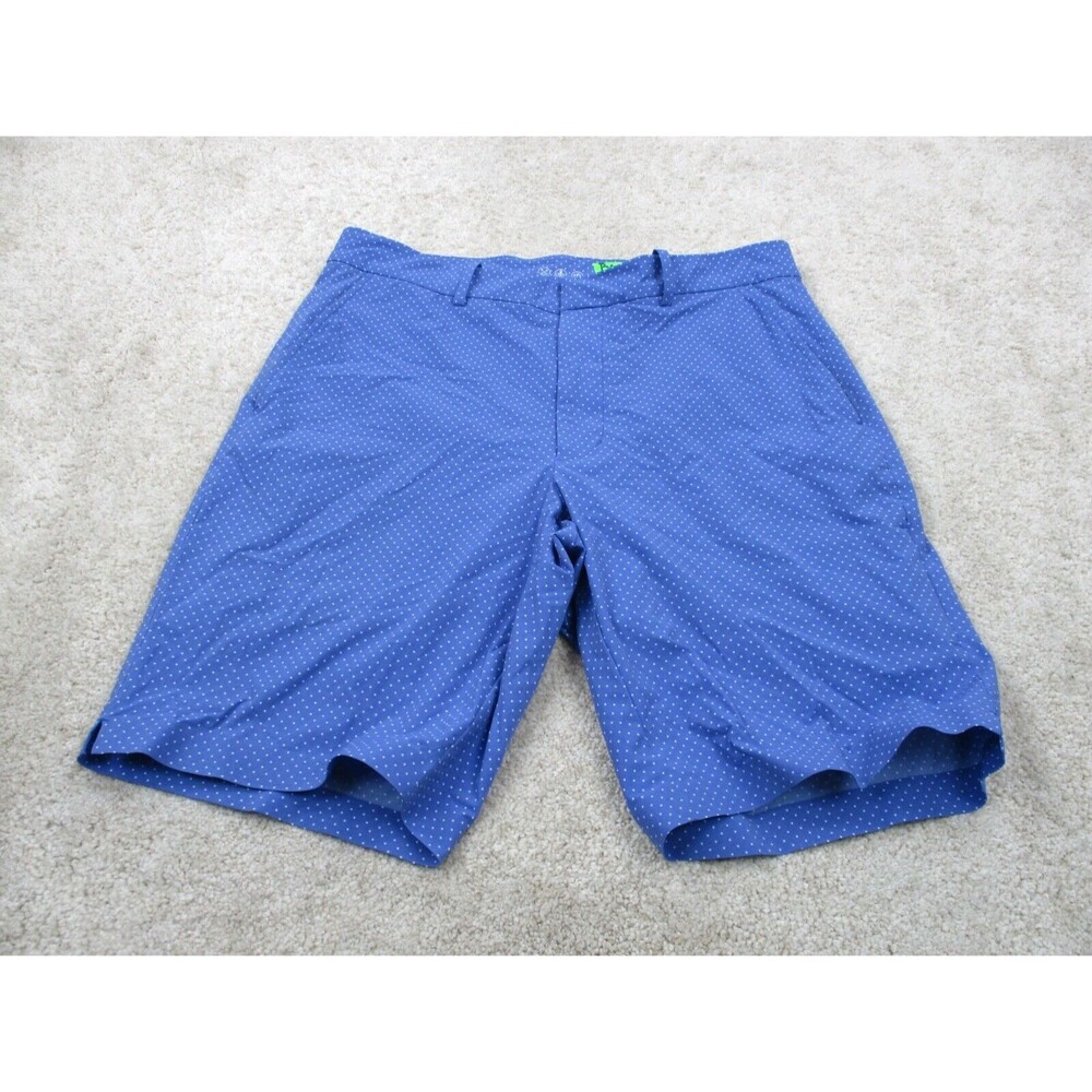 Ralph Lauren Polo Golf Shorts Men 34 Blue White Chino Performance Stretch Lined
